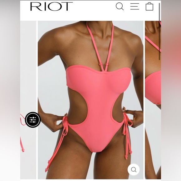 Ocean Ave by Riot Swim Alun Cut-Out One Piece in color Kissed. - Picture 1 of 9